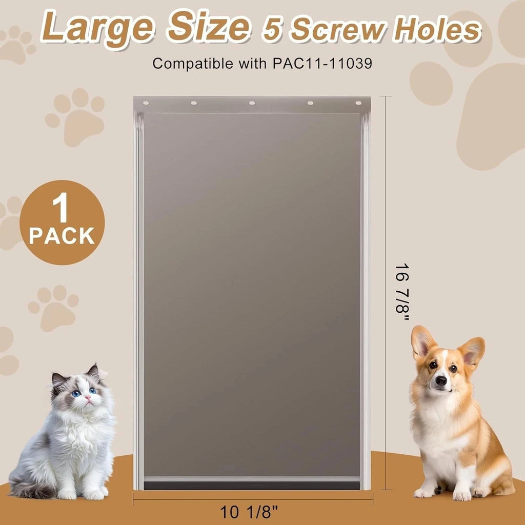 Large Dog Pet Door Replacement Flap PAC11-11039 For Pet Safe 16 7/8” x 10 1/8''