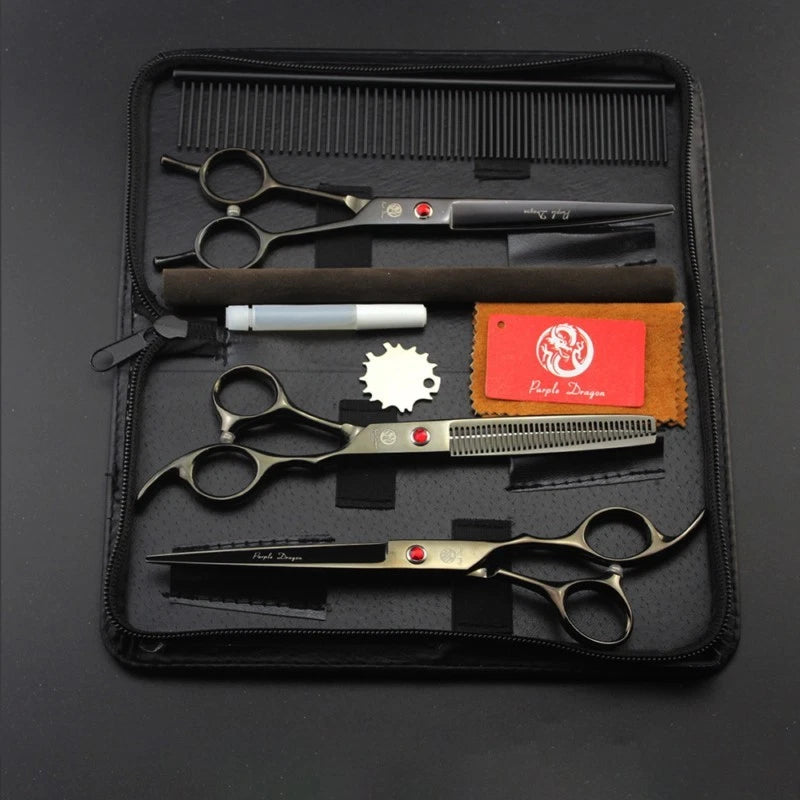 4Pcs/set 7 Inch Professional Pet Grooming Scissors Shears Dog Haircut Groom Set