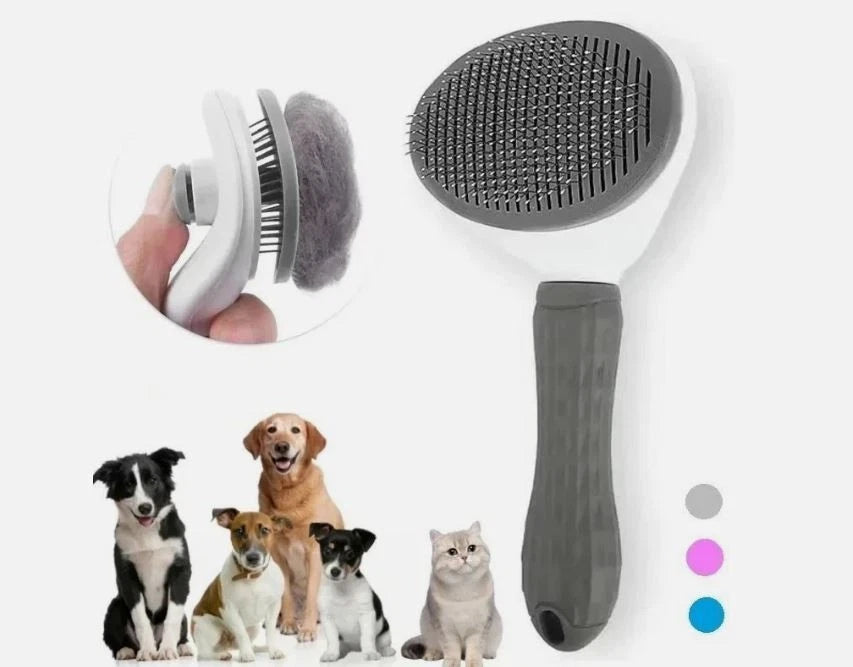 Pet Hair Remover Dog Cat Comb Grooming Massage Deshedding Self Cleaning Brush