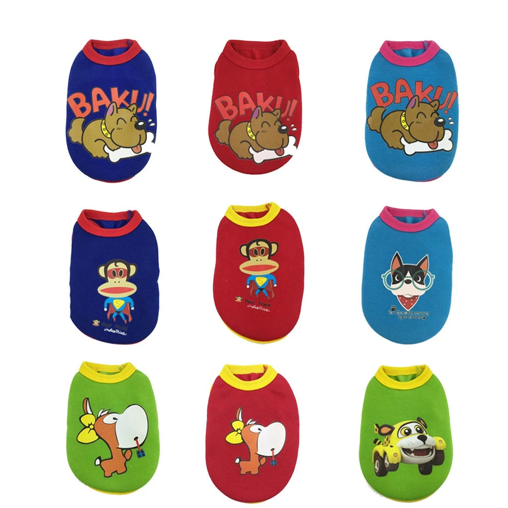 New Cartoon Warm Winter Mini Pet Clothing Clothes For Baby Puppy Small Cats Dogs