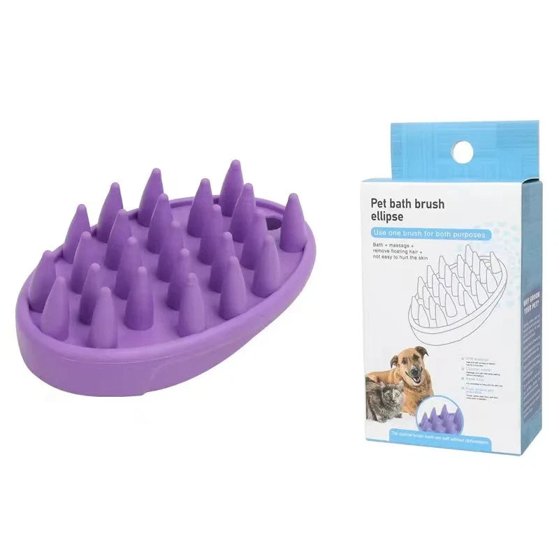 Bathroom Puppy Dog Cat Bath Massage Gloves Brush Safety Silicone Pet Accessories