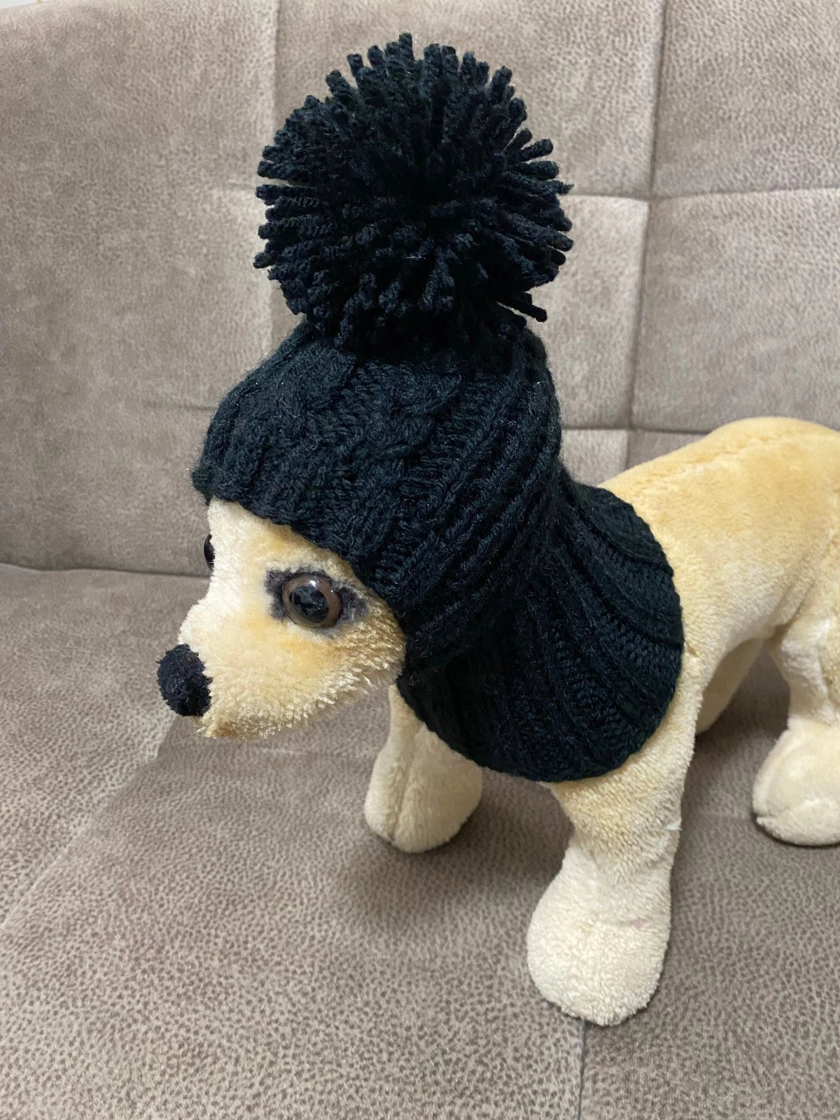 Pet clothes for small dog Knit Snow Hat with Pom Pom sizes XXS XS S nice Gift