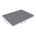 Grey Silicone Raised Edges Pet Feeding Mat for Dog &amp; Cat Bowls 21.65*15.75in