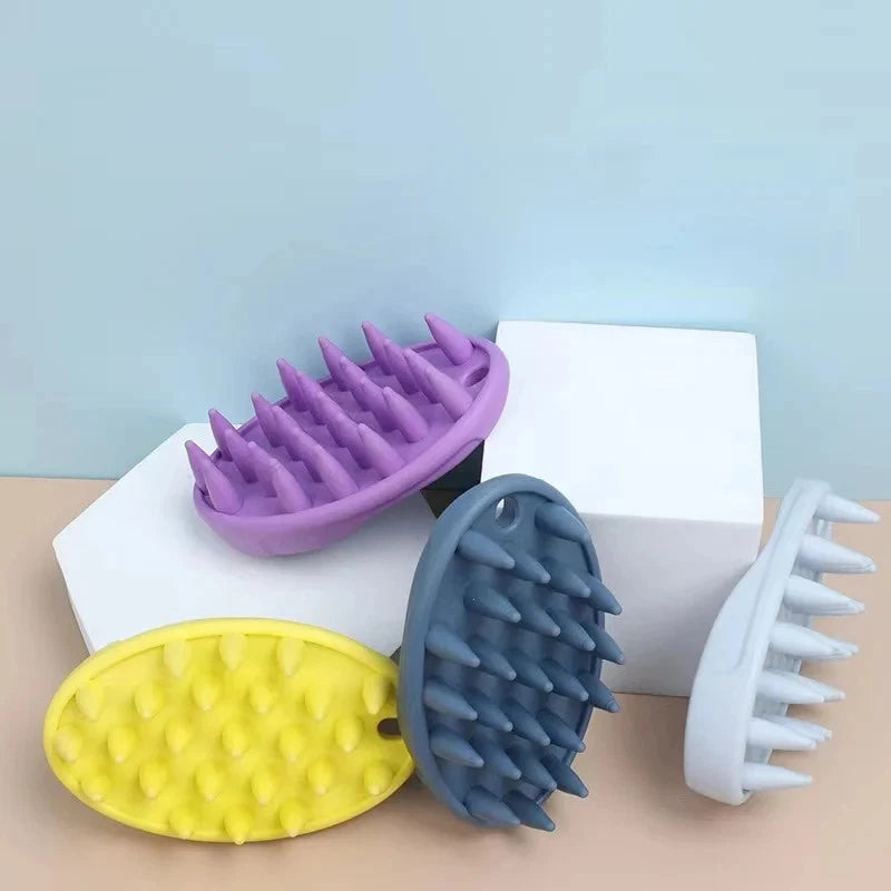 Bathroom Puppy Dog Cat Bath Massage Gloves Brush Safety Silicone Pet Accessories