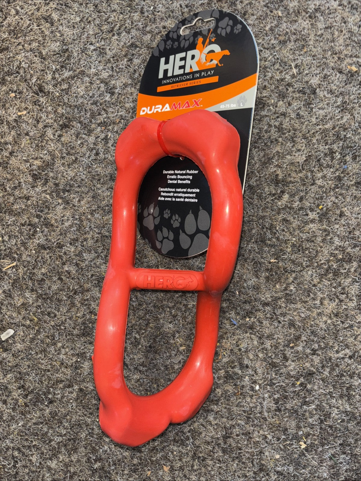 Hero Dog Toys 3681 Rubber Tug Toy - 10 x 5 x 5 in. FREE SHIPPING