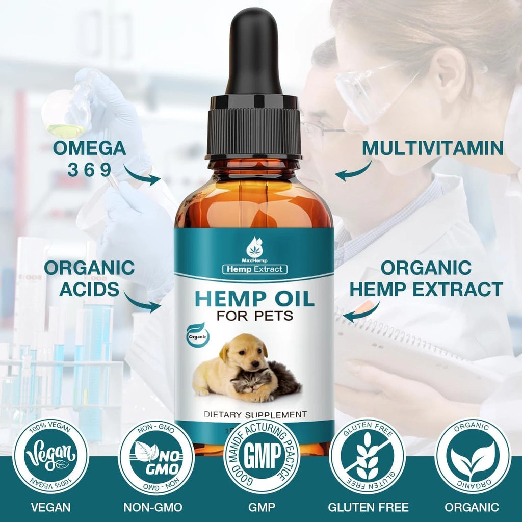 Pet Oil for Dogs and Cats Anxiety Stress Pain Relief Joint Hip Аrthritis Sleep A