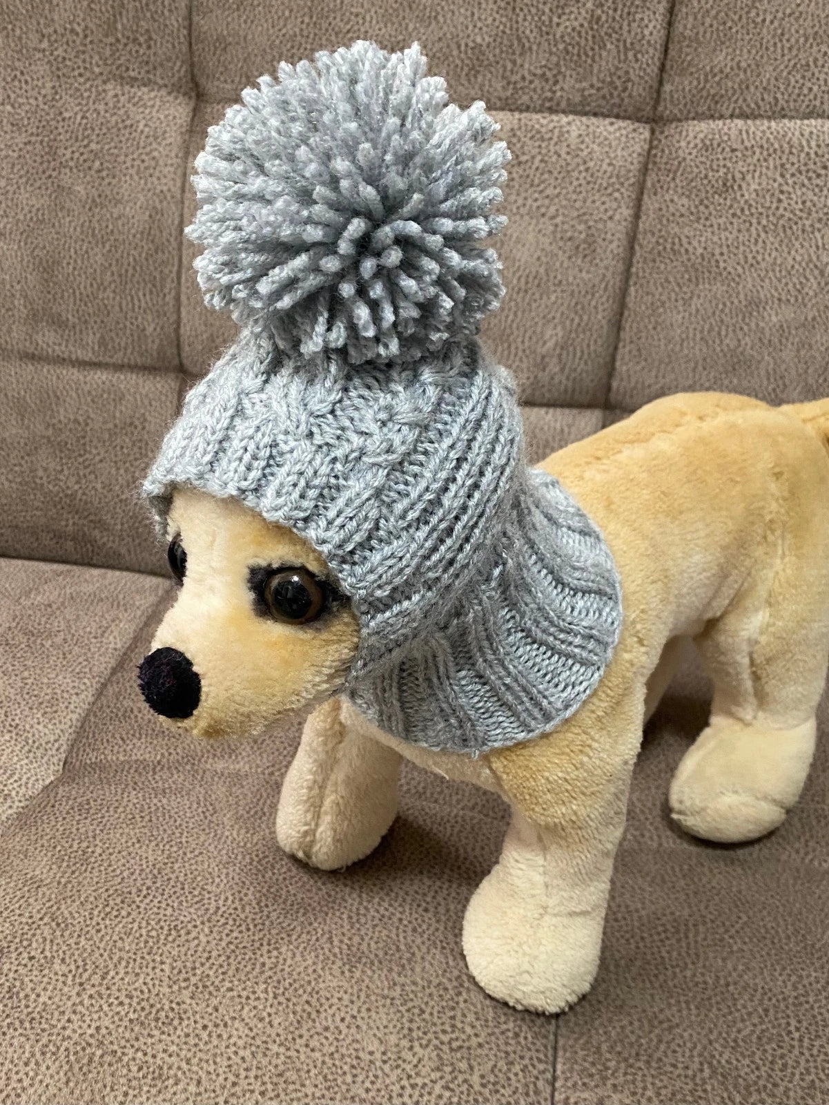 Pet clothes for small dog Knit Snow Hat with Pom Pom sizes XXS XS S nice Gift