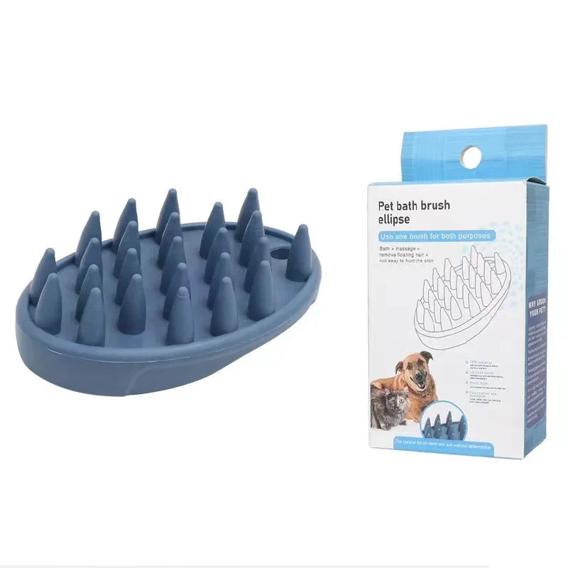 Bathroom Puppy Dog Cat Bath Massage Gloves Brush Safety Silicone Pet Accessories