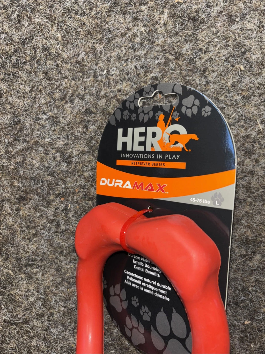 Hero Dog Toys 3681 Rubber Tug Toy - 10 x 5 x 5 in. FREE SHIPPING