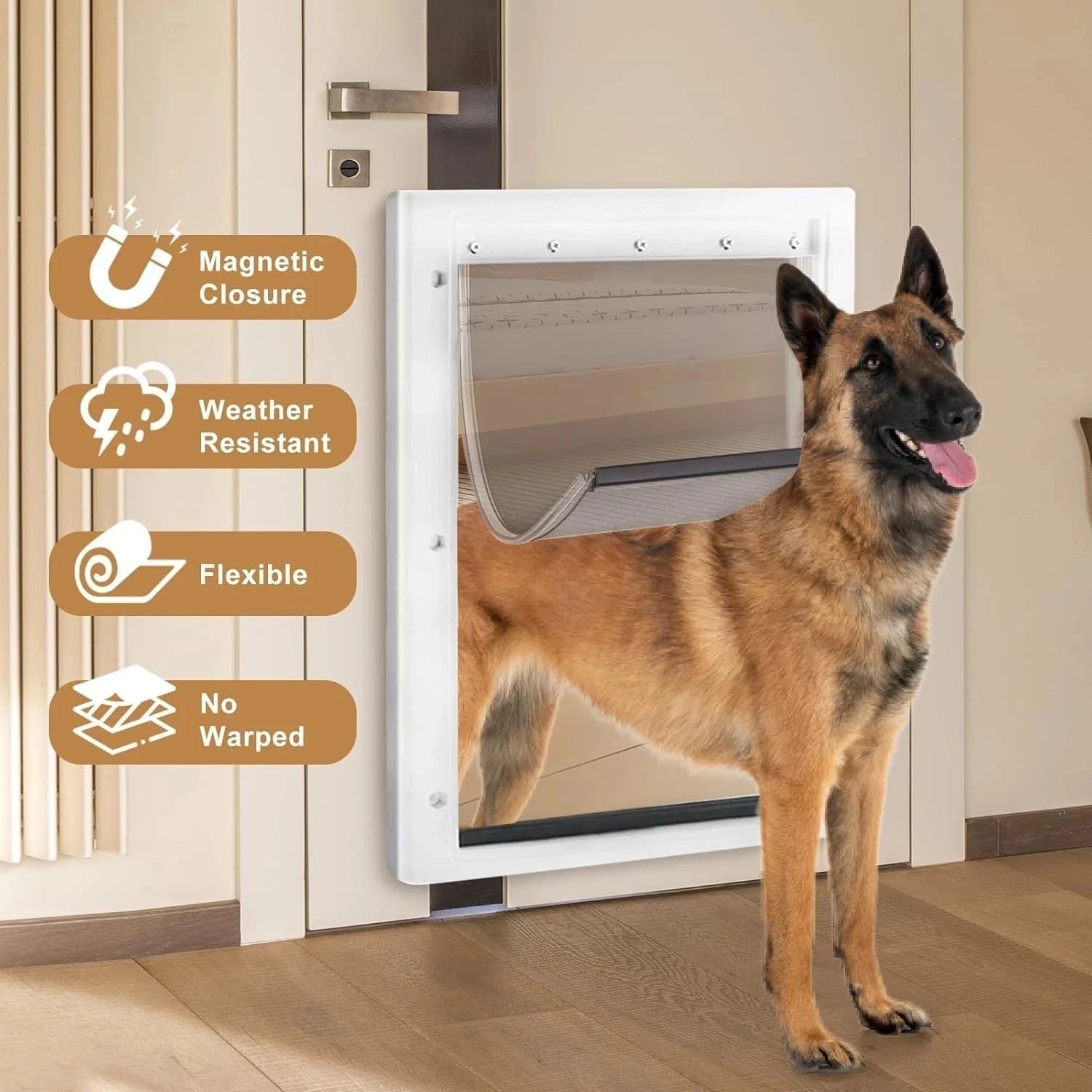 Large Dog Pet Door Replacement Flap PAC11-11039 For Pet Safe 16 7/8” x 10 1/8''
