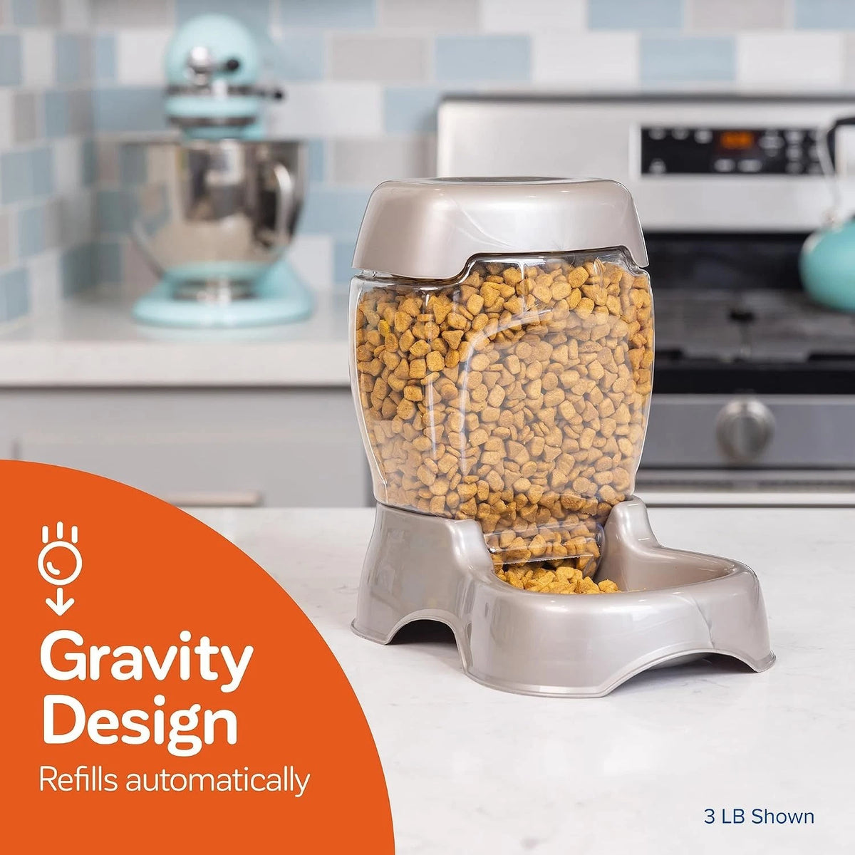 Whisker Friendly Pearlescent Pet Feeder - Accommodates Multiple Pets (6 lbs)