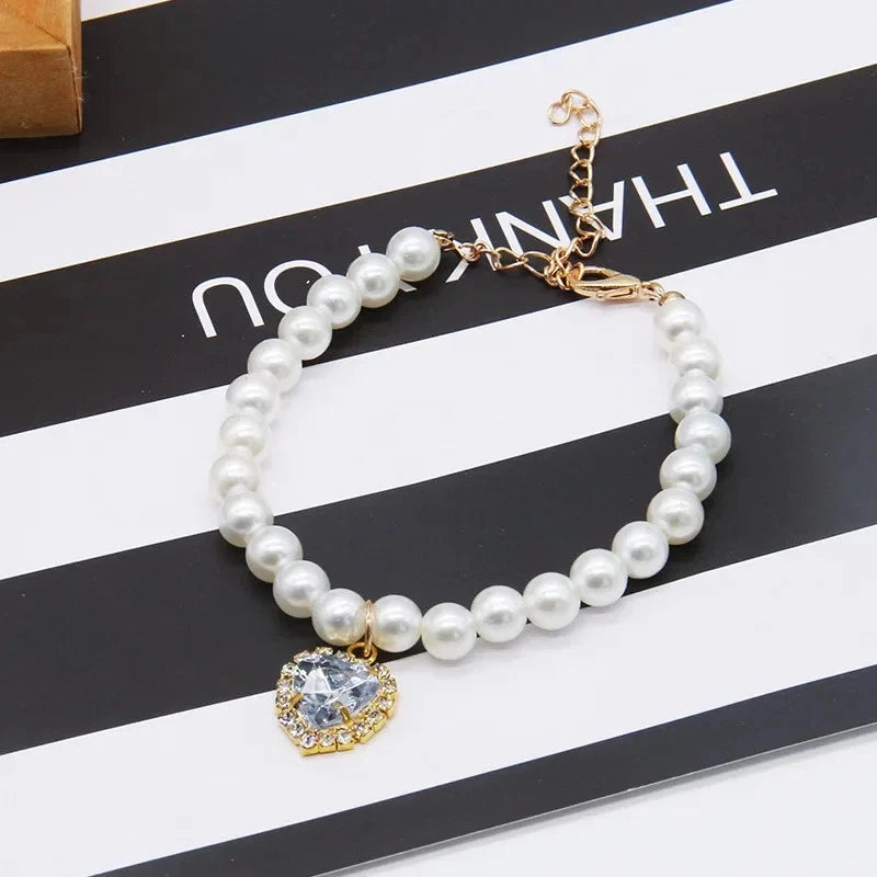 Pet Pearl Collar Dog Princess Necklace Cat Jewelry Cute Collar Puppy