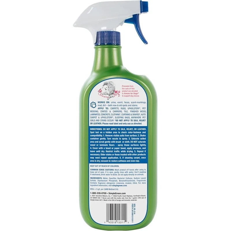 Enzyme Cleaner Stains Odors Urine Feces Vomit Carpet Upholstery Pet Safe New