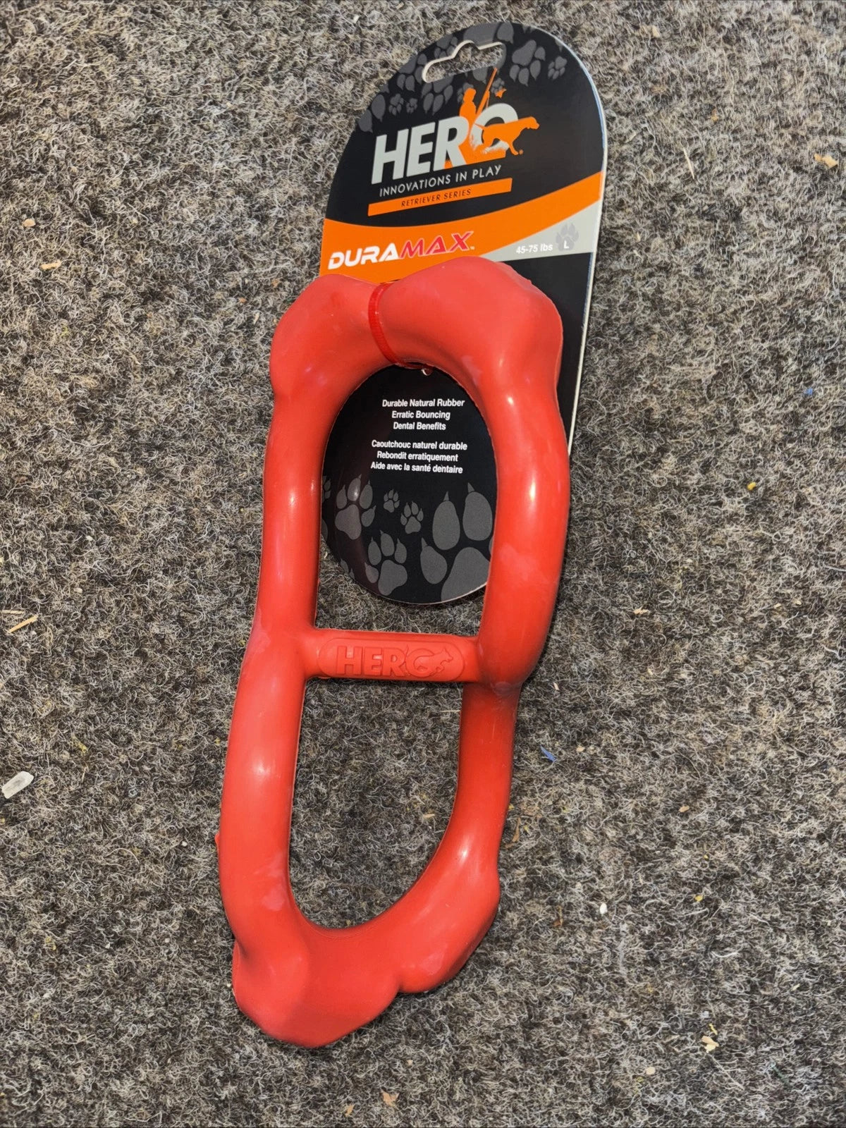 Hero Dog Toys 3681 Rubber Tug Toy - 10 x 5 x 5 in. FREE SHIPPING