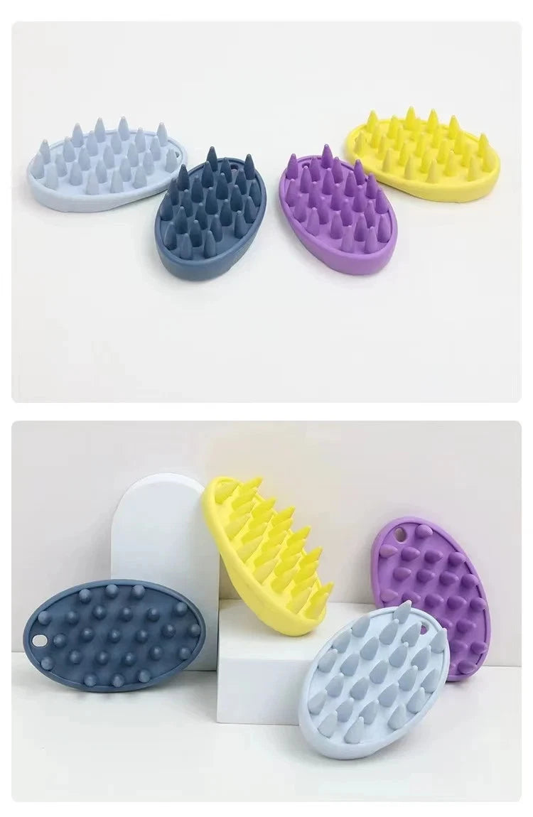 Bathroom Puppy Dog Cat Bath Massage Gloves Brush Safety Silicone Pet Accessories