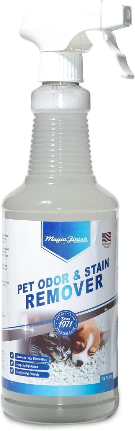 Magic Finish Pet Odor &amp; Stain Remover 32 oz Enzyme Carpet Cleaner for Dog &amp; Cat