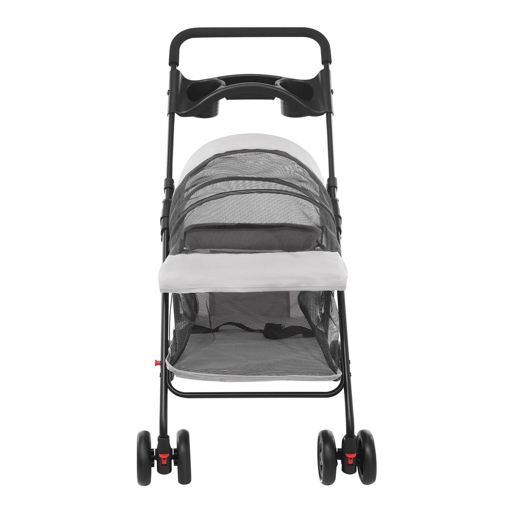 Lightweight Foldable Pet Stroller Cart for Small Dogs Cats, 40 lbs Capacity