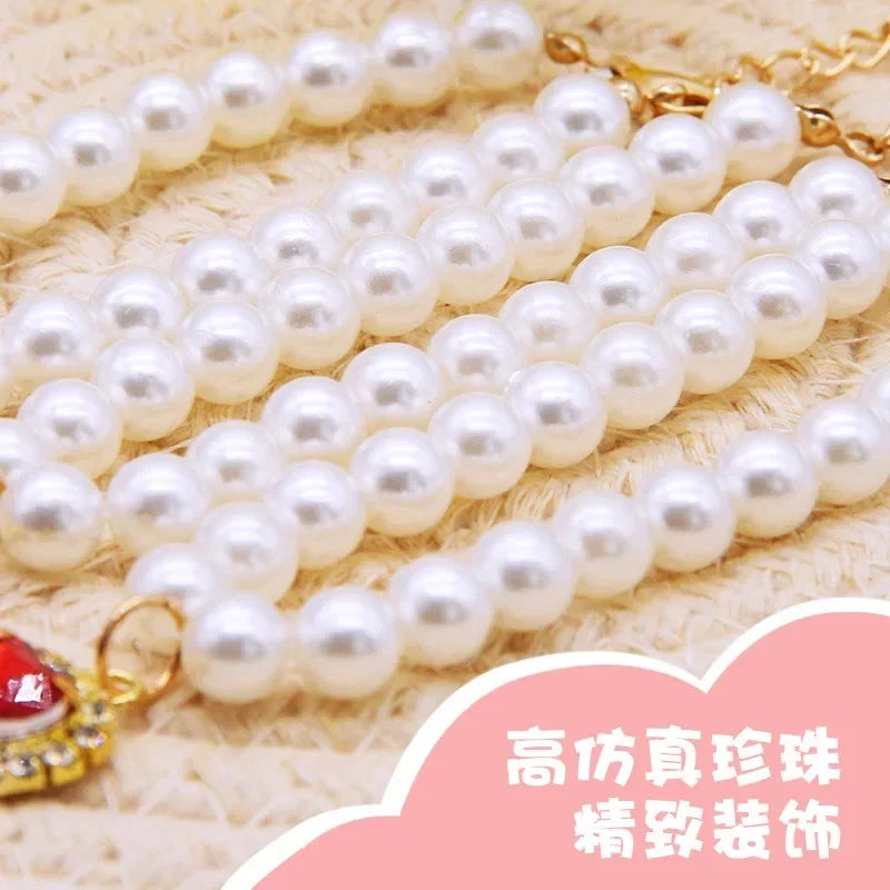 Pet Pearl Collar Dog Princess Necklace Cat Jewelry Cute Collar Puppy