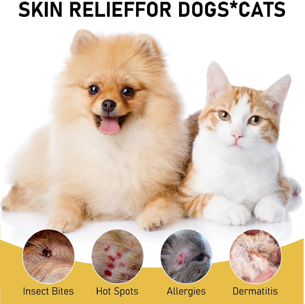 2Pcs Pet Skin Soothing Spray for Dogs,Pet Skin Treatment Spray for Dogs and Cats