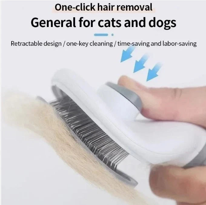 Pet Hair Remover Dog Cat Comb Grooming Massage Deshedding Self Cleaning Brush