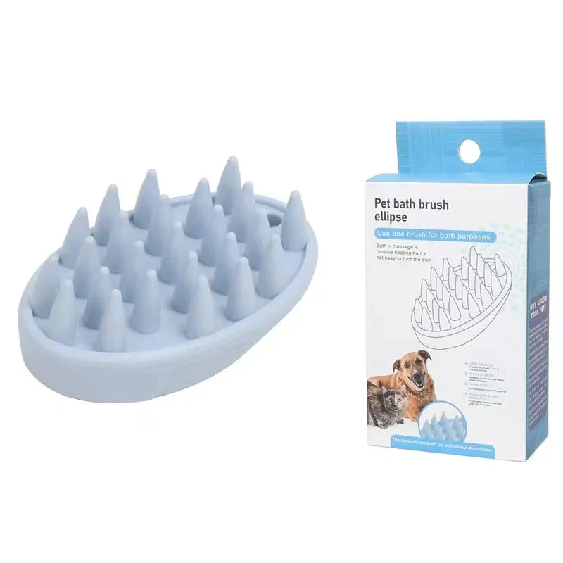 Bathroom Puppy Dog Cat Bath Massage Gloves Brush Safety Silicone Pet Accessories