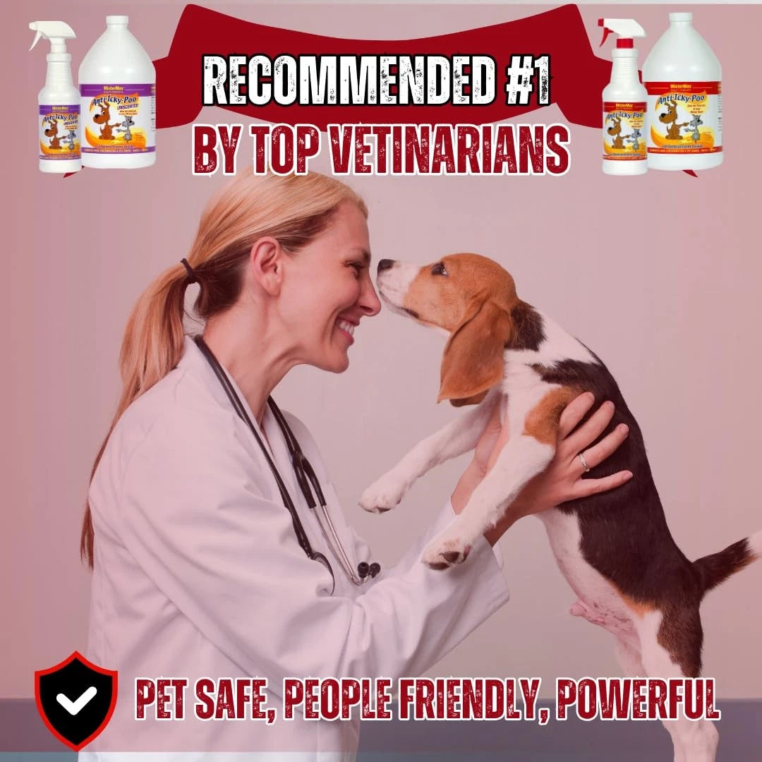 Anti Icky Poo Pet Urine Enzyme Cleaner &amp; Feces Odor Remover, Enzymatic Cleane...