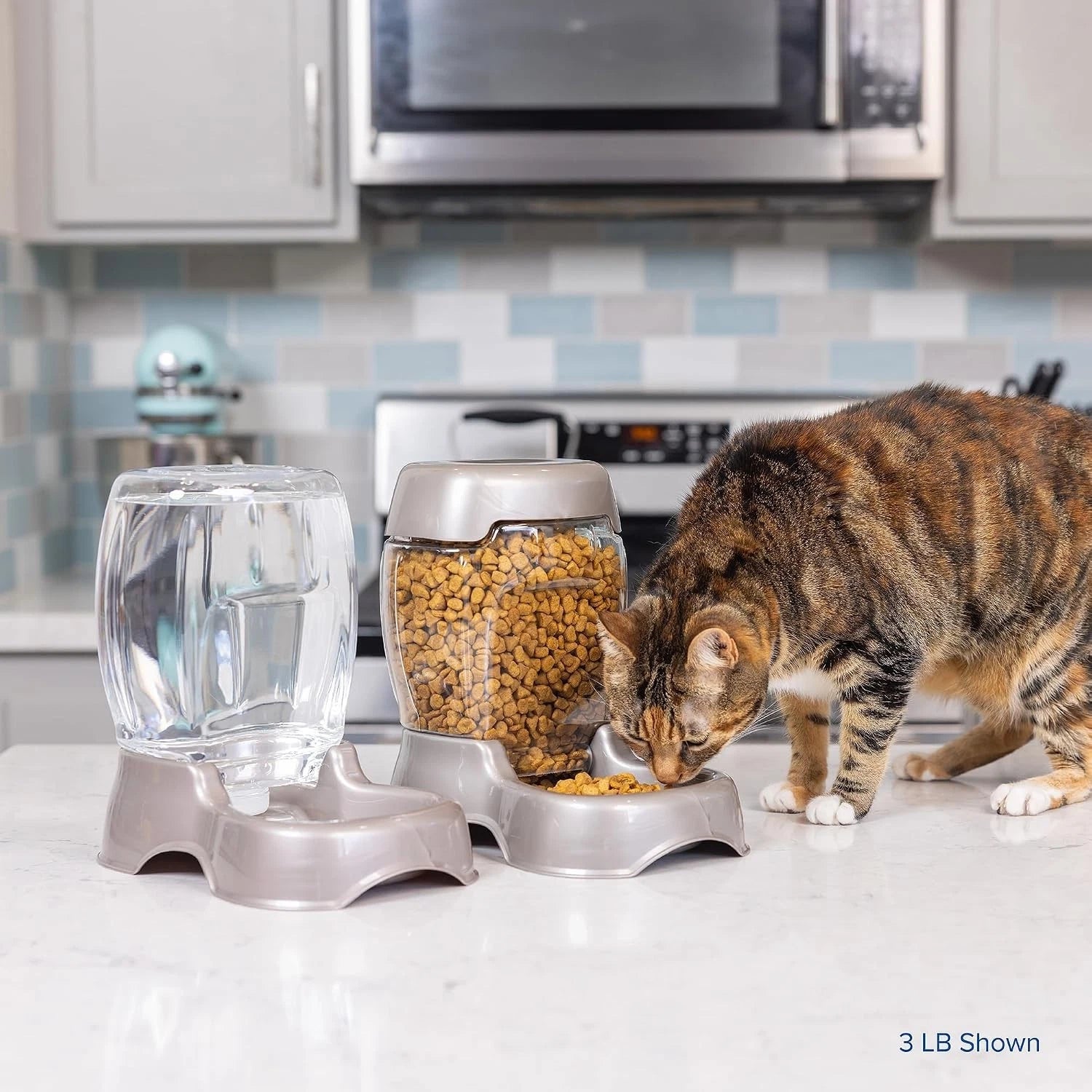 Whisker Friendly Pearlescent Pet Feeder - Accommodates Multiple Pets (6 lbs)
