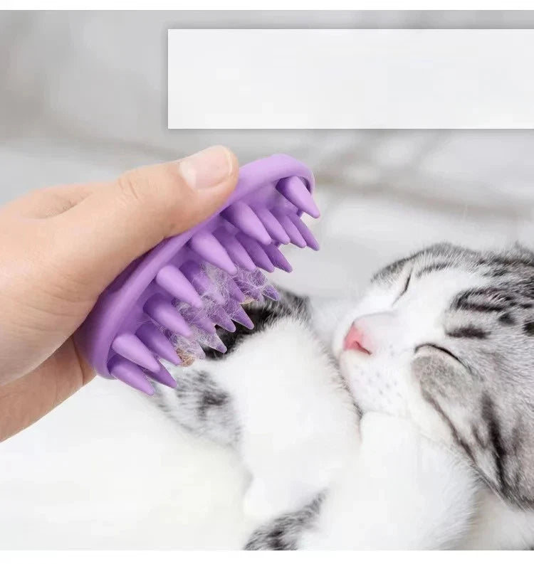 Bathroom Puppy Dog Cat Bath Massage Gloves Brush Safety Silicone Pet Accessories