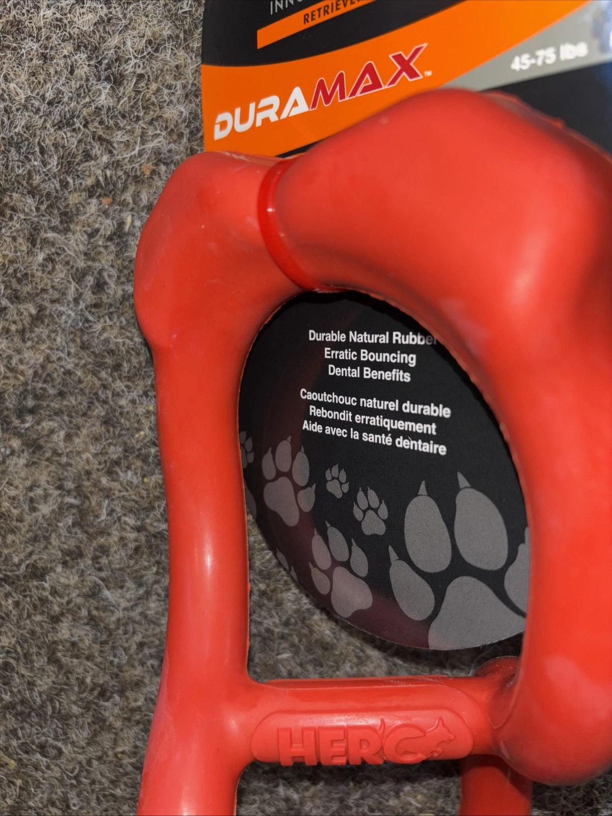 Hero Dog Toys 3681 Rubber Tug Toy - 10 x 5 x 5 in. FREE SHIPPING