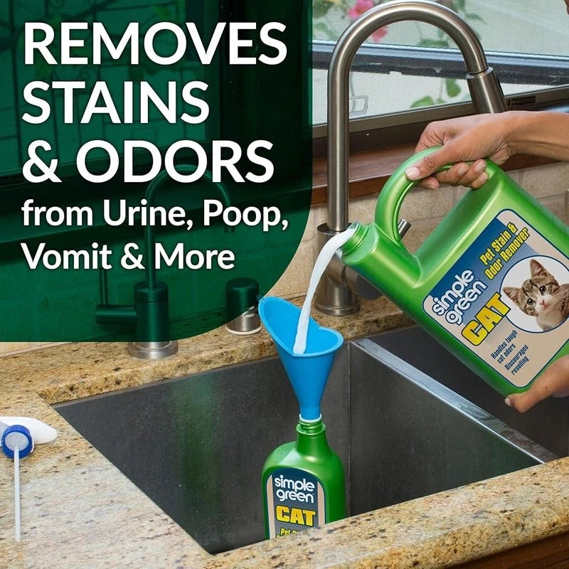 Enzyme Cleaner Stains Odors Urine Feces Vomit Carpet Upholstery Pet Safe New