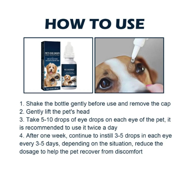Eye Drops for Pets Bacterial,Vira<wbr/>l and Fungal &amp; Infections Dog Cat Treatment US