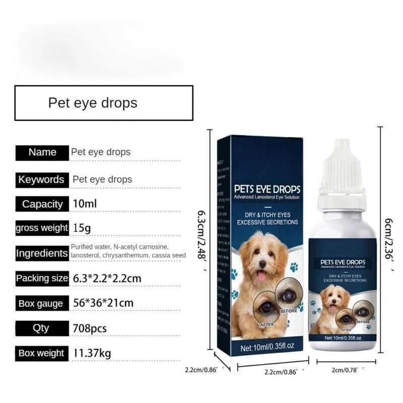 Eye Drops for Pets Bacterial,Vira<wbr/>l and Fungal &amp; Infections Dog Cat Treatment US