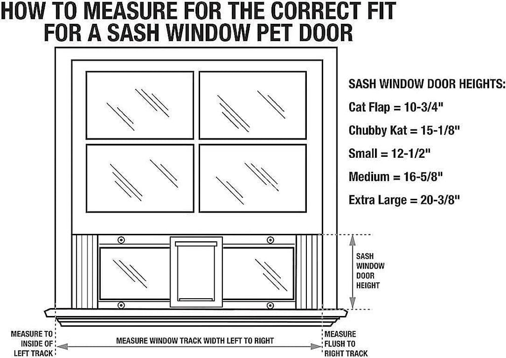 Aluminum Pet Door with Lock-out Slide | Fits Windows 23"-28" | 6" Flap Size