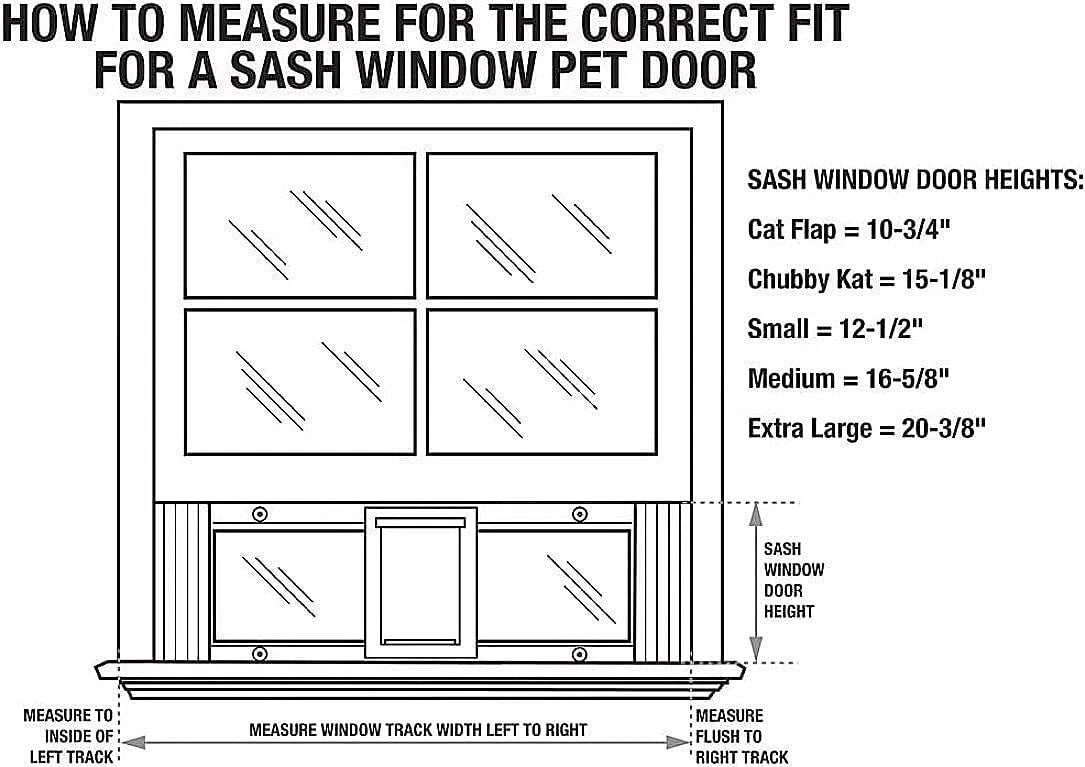 Aluminum Pet Door with Lock-out Slide | Fits Windows 23"-28" | 6" Flap Size