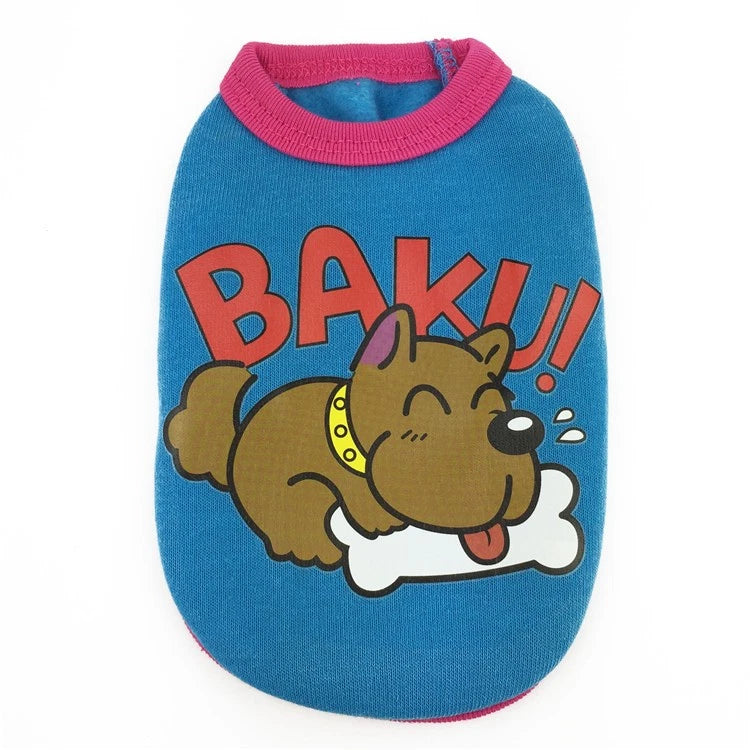 New Cartoon Warm Winter Mini Pet Clothing Clothes For Baby Puppy Small Cats Dogs
