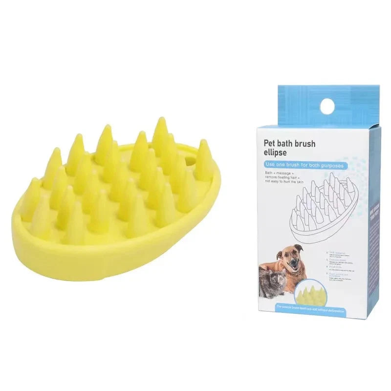 Bathroom Puppy Dog Cat Bath Massage Gloves Brush Safety Silicone Pet Accessories