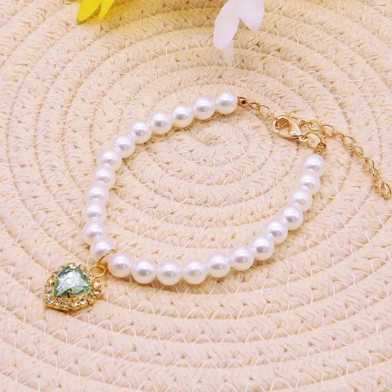 Pet Pearl Collar Dog Princess Necklace Cat Jewelry Cute Collar Puppy