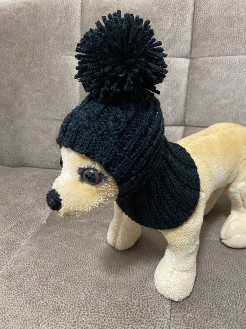 Pet clothes for small dog Knit Snow Hat with Pom Pom sizes XXS XS S nice Gift